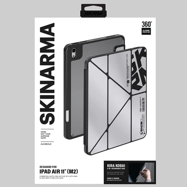 Чехол Skinarma Kira Kobai для iPad Air 11" (M2/M3/5Gen/4Gen) Chrome (SK-PDA11G6-KKLSIL) - изображение 5