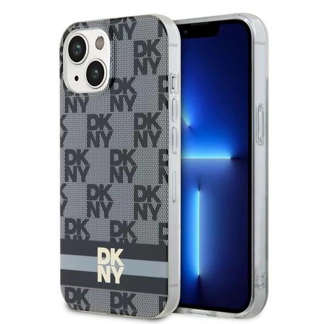 Чехол DKNY Checkered Mono Pattern & Printed Stripes для iPhone 15 / iPhone 14 / iPhone 13 Black with MagSafe (DKHMP15SHCPTSK) - Фото 1 Чехол DKNY Checkered Mono Pattern & Printed Stripes для iPhone 15 / iPhone 14 / iPhone 13 Black with MagSafe (DKHMP15SHCPTSK) - изображение 1