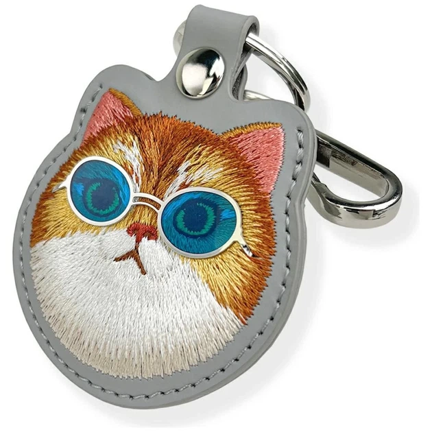 Чохол-брелок Nimmy для AirTag Glasses Cool Cat Gray (N-YJ-YSK-05) - зображення 5