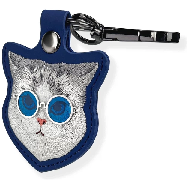 Чехол-брелок Nimmy для AirTag Glasses Cool Cat Blue (N-YJ-YSK-03) - изображение 3
