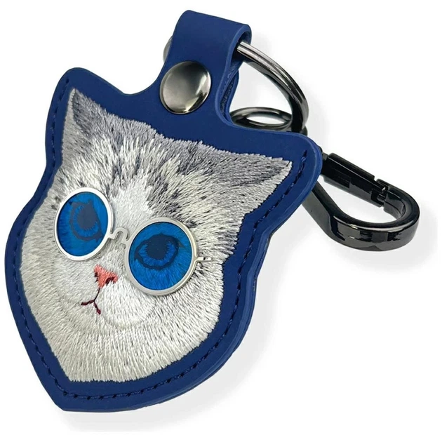 Чехол-брелок Nimmy для AirTag Glasses Cool Cat Blue (N-YJ-YSK-03) - изображение 5