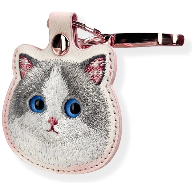 Чехол-брелок Nimmy для AirTag Big Eyed Pet 2.0 Cat Pink (N-XDY-YSK-07) - изображение 3