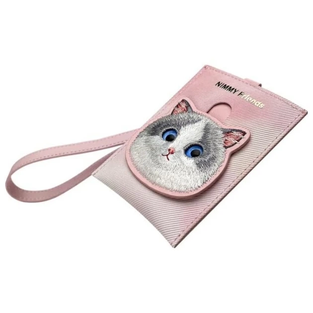 Etui na karty Nimmy Big Eyed Pet 2.0 Cat Pink (6971080318566) - obraz 2