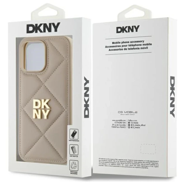 Чехол DKNY Quilted Stack Logo для iPhone 14 Pro Max Beige (DKHCP14XPQDSLE) - Фото 8 Чехол DKNY Quilted Stack Logo для iPhone 14 Pro Max Beige (DKHCP14XPQDSLE) - изображение 8