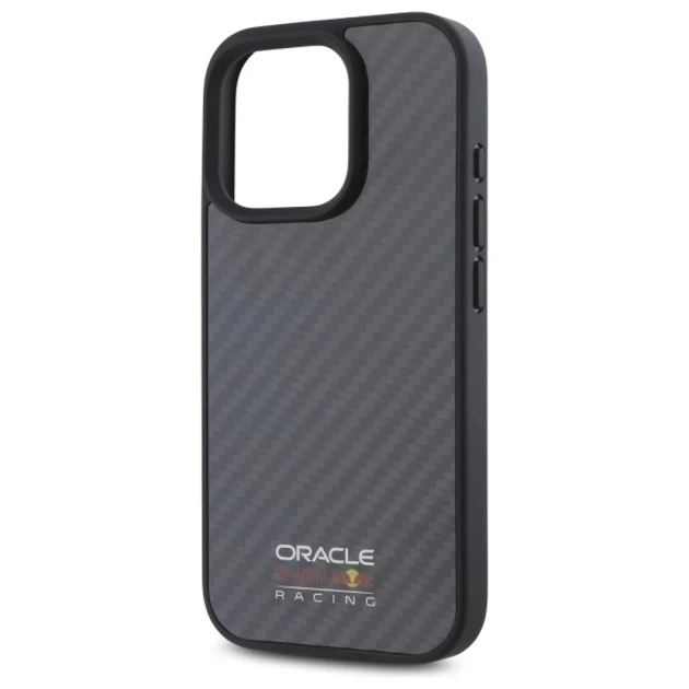 Чохол Red Bull Carbon Fiber Shiny Logo для iPhone 16 Pro Black with MagSafe (RBHMP16L24CFILSK) - зображення 6