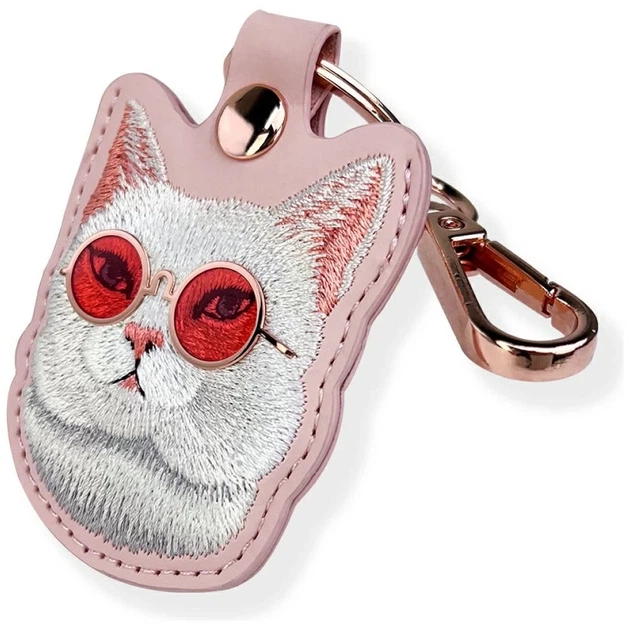 Чехол-брелок Nimmy для AirTag Glasses Cool Cat Pink (N-YJ-YSK-04) - изображение 5