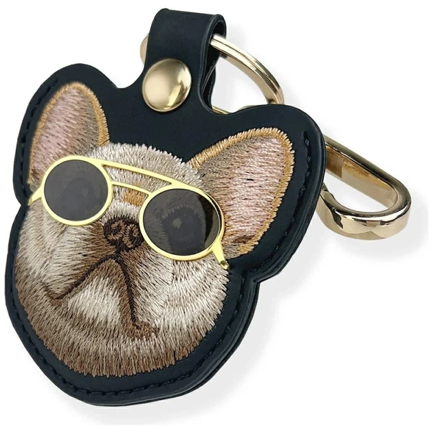 Чехол-брелок Nimmy для AirTag Glasses Cool Dog Black (N-YJ-YSK-01) - изображение 5