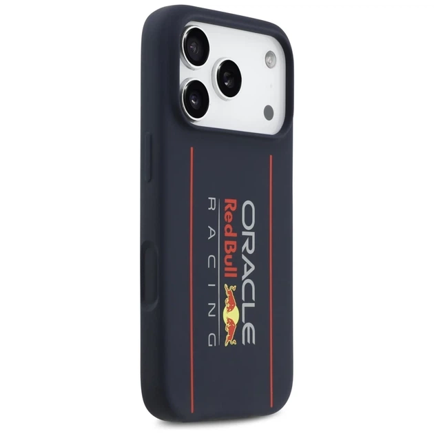 Чохол Red Bull Silicone Oversize Vertical Logo для iPhone 17 Pro Navy with MagSafe (RBHMP17L24SIOLRV) - зображення 4