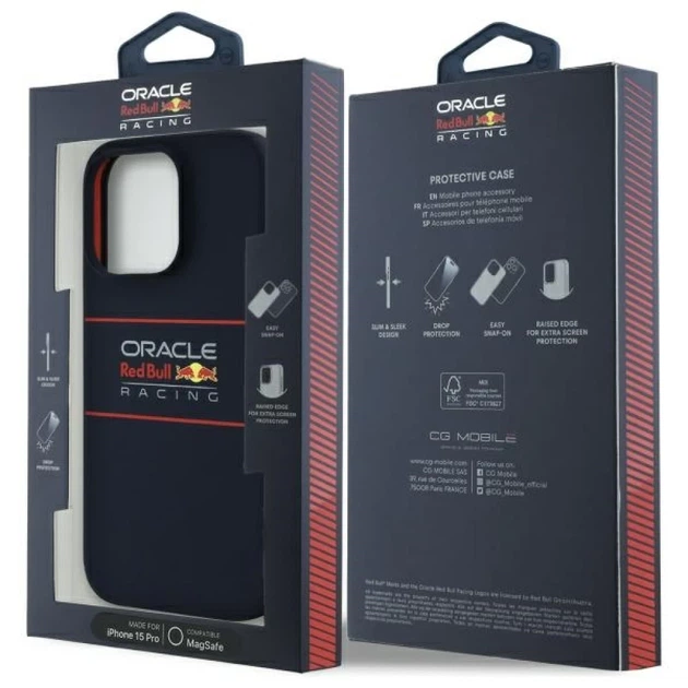 Чохол Red Bull Silicone Horizontal Logo для iPhone 14 Pro Navy with MagSafe (RBHMP14L24SIHSRV) - зображення 8
