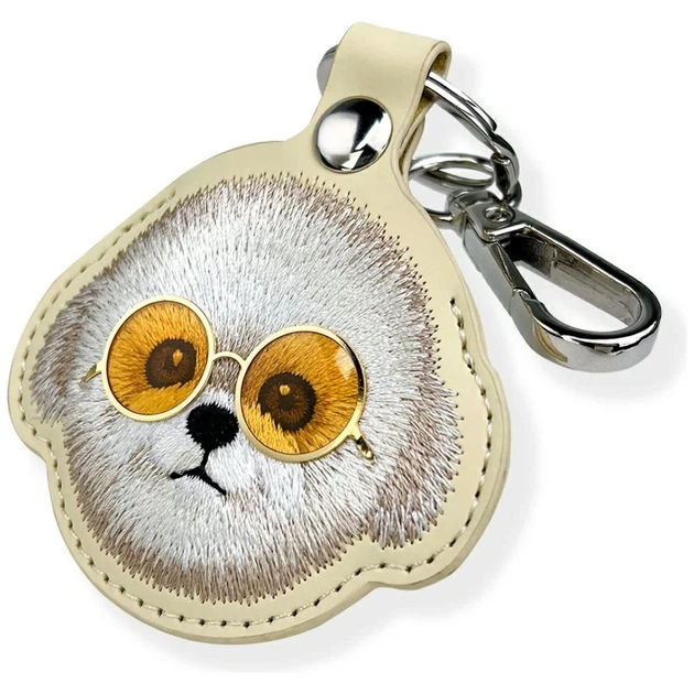 Чехол-брелок Nimmy для AirTag Glasses Cool Dog Khaki (N-YJ-YSK-02) - изображение 5