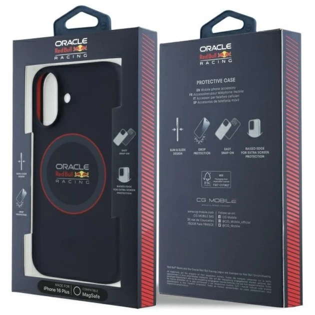 Чохол Red Bull Silicone Red Ring для iPhone 16 Plus Navy with MagSafe (RBHMP16M24SIILVR) - зображення 8