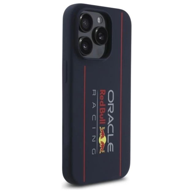 Чохол Red Bull Silicone Vertical Logo для iPhone 15 Pro Navy with MagSafe (RBHMP15L24SIOLRV) - зображення 4