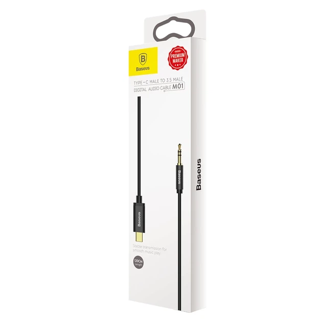 Кабель Baseus Yiven USB-C to 3.5mm Jack 1.2m Black (CAM01-01) - изображение 5