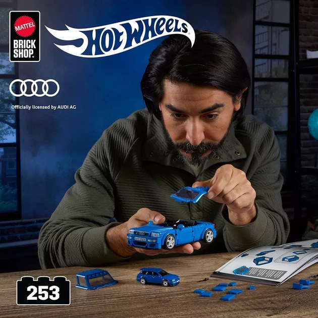 Машинка-конструктор Hot Wheels Brick Shop Speed Audi (JGR28) - изображение 8
