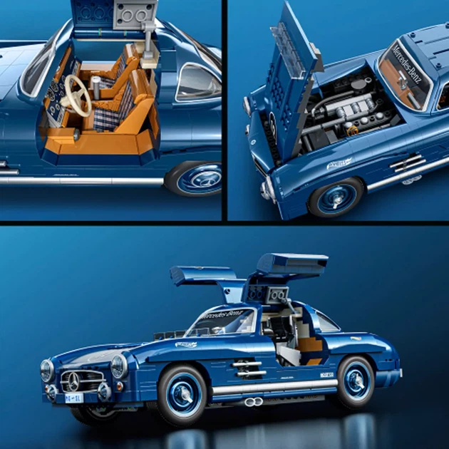 Машинка-конструктор Hot Wheels Brick Shop Mercedes-Benz 300 SL (HWW25) - зображення 6