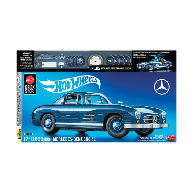 Машинка-конструктор Hot Wheels Brick Shop Mercedes-Benz 300 SL (HWW25) - зображення 7