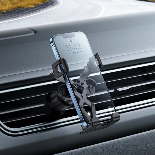 Автодержатель Baseus Stable Gravitational Car Mount Lite (Air Outlet Version) Black (6932172616830) - изображение 10