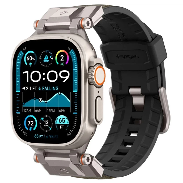 Remień Spigen DuraPro Armor do Apple Watch 49 46 45 44 42 mm 10 series Military Green (8809971239332) - Zdjęcie 2 Remień Spigen DuraPro Armor do Apple Watch 49 46 45 44 42 mm 10 series Military Green (8809971239332) - obraz 2