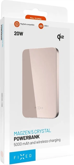 Powerbank Fixed MagZen 5 Crystal Qi2 5000 mAh 20W Pink (FIXZENMC-5-PI) - obraz 2