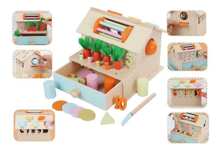 Zabawka MalPlay drewniany sorter Domek 113920 (5901924246855) - Zdjęcie 2 Zabawka MalPlay drewniany sorter Domek 113920 (5901924246855) - obraz 2