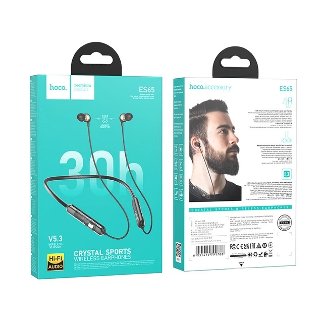 Бездротові Bluetooth навушники HOCO ES65 Dream Black - Фото 4 Бездротові Bluetooth навушники HOCO ES65 Dream Black - зображення 4