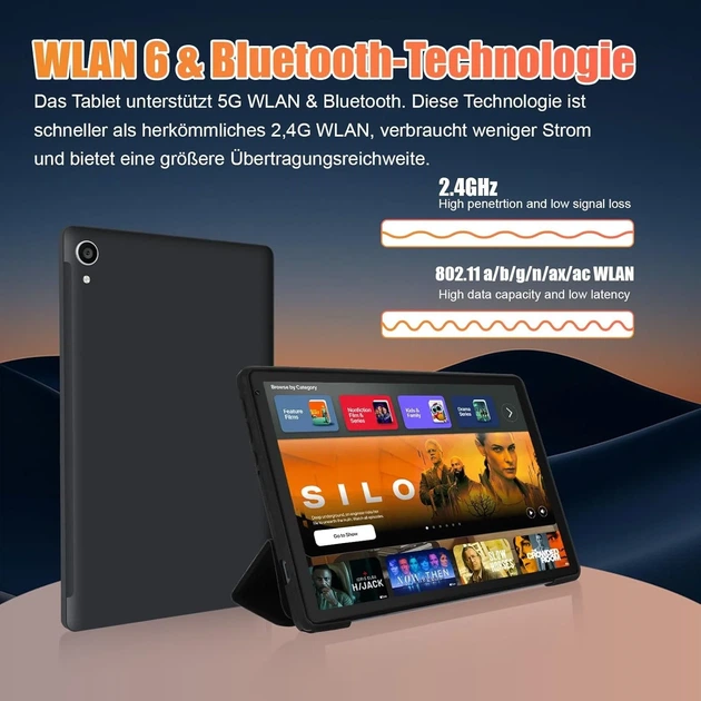 Планшет 10.1” Aumi C109 (4+20)/128Gb 8 ядер Android 15 Черный - изображение 5