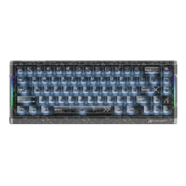 Магнитная клавиатура Attack Shark R68 HE Lnk Black Forged Carbon, 65%, Hall Effect, Rapid Trigger, 8000 Гц опроса, RGB - Фото 4 Магнитная клавиатура Attack Shark R68 HE Lnk Black Forged Carbon, 65%, Hall Effect, Rapid Trigger, 8000 Гц опроса, RGB - изображение 4