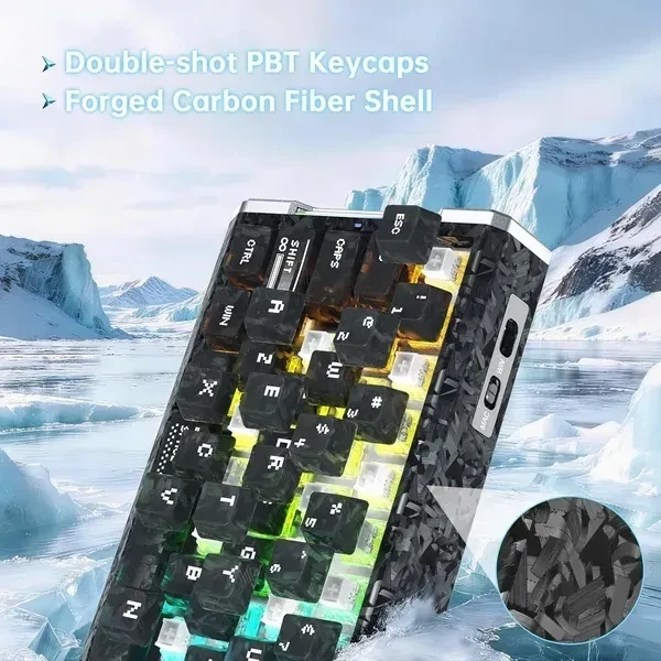 Магнітна клавіатура Attack Shark R68 HE Black, 65%, Hall Effect, Rapid Trigger, 8000 Гц опитування, RGB підсвічування - Фото 7 Магнітна клавіатура Attack Shark R68 HE Black, 65%, Hall Effect, Rapid Trigger, 8000 Гц опитування, RGB підсвічування - зображення 7