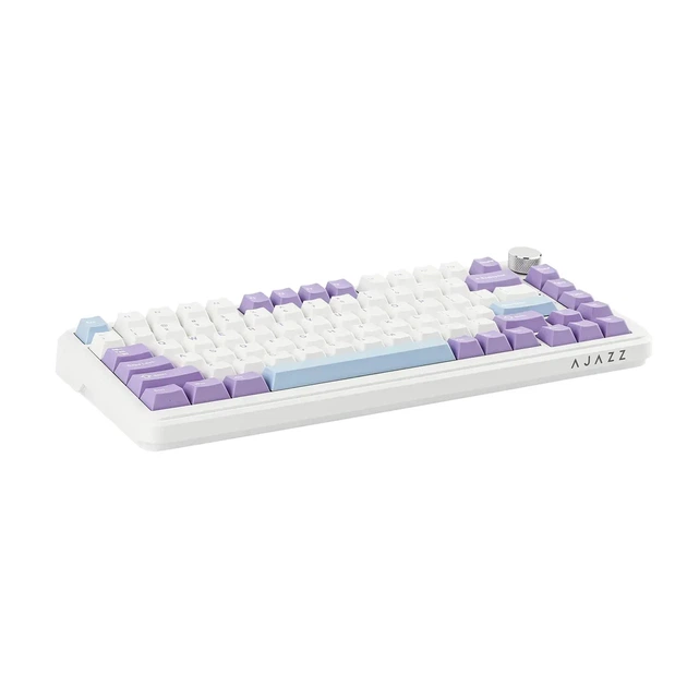 Магнитная клавиатура Ajazz AK820 Max HE White Purple, Hall Effect, Rapid Trigger, 8000 Гц опроса, RGB подсветки - Фото 6 Магнитная клавиатура Ajazz AK820 Max HE White Purple, Hall Effect, Rapid Trigger, 8000 Гц опроса, RGB подсветки - изображение 6