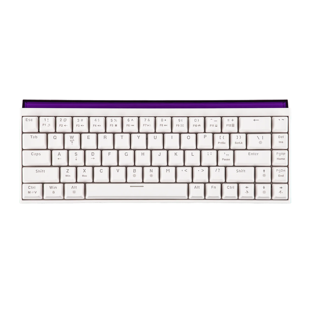 Механічна клавіатура Ajazz NK68 White з Red Switch, RGB підсвічуванням, HOT-SWAP, 65% - Фото 4 Механічна клавіатура Ajazz NK68 White з Red Switch, RGB підсвічуванням, HOT-SWAP, 65% - зображення 4