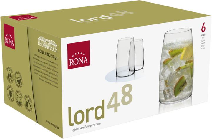 Набір склянок Rona Lord HB 485 мл 6 шт (8412/485) - зображення 4