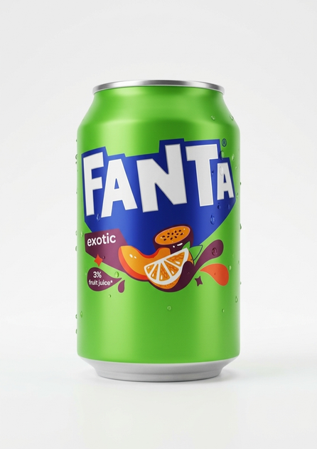 Напій безалкогольний сильногазований Fanta Екзотик 330 мл - Фото 1 Напій безалкогольний сильногазований Fanta Екзотик 330 мл - зображення 1