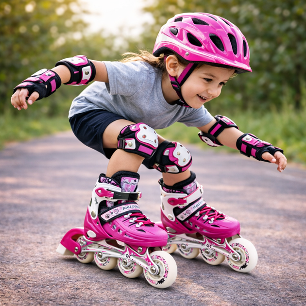 Ролики Scale Sports Pink LF 905 розовые регулируемый размер 38–42 - Фото 3 Ролики Scale Sports Pink LF 905 розовые регулируемый размер 38–42 - изображение 3