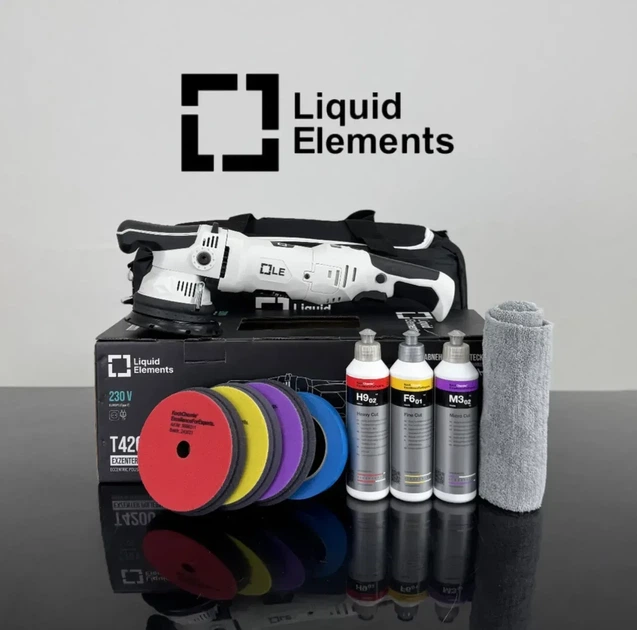 Набір для полірування автомобіля з Liquid Elements T4200 EU - ход 15мм - Фото 1 Набір для полірування автомобіля з Liquid Elements T4200 EU - ход 15мм - зображення 1