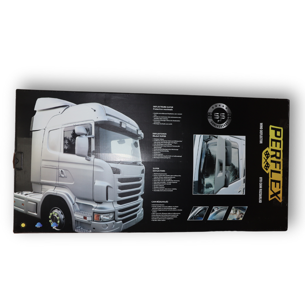 Вітровик DAF XF 95 / XF 105 1998-2014, чорний, накладний - зображення 6