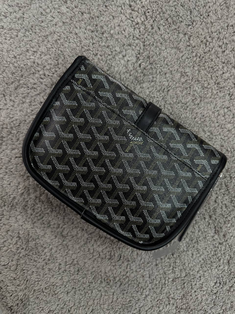 Чоловіча сумка Goyard екошкіра 21 × 15 см Чорна (LUX1270) - Фото 2 Чоловіча сумка Goyard екошкіра 21 × 15 см Чорна (LUX1270) - изображение 2