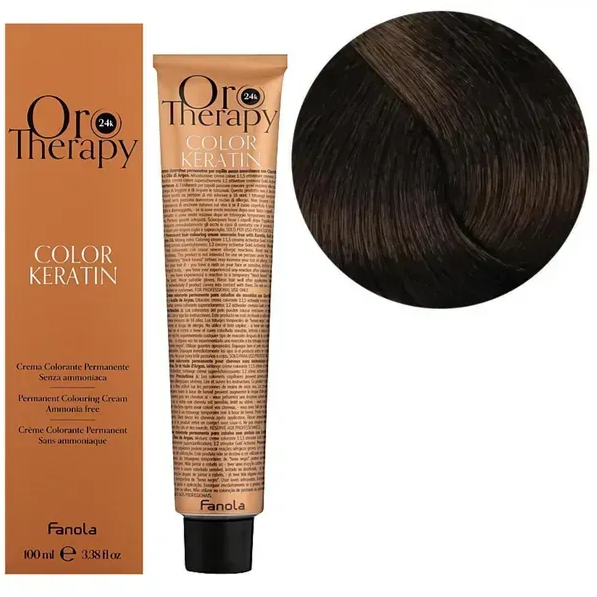 Крем-краска безаммиачная для волос Fanola Oro Therapy №6/14 Bitter Chocolate 100 мл - Фото 1 Крем-краска безаммиачная для волос Fanola Oro Therapy №6/14 Bitter Chocolate 100 мл - изображение 1
