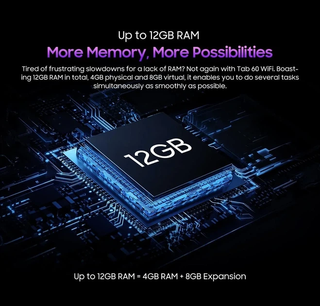 Планшет 10.1" Blackview Tab 60 Wi-Fi (4+8)/128Gb 8 ядер Android 15 5100 mAh Серый Б/В - Фото 7 Планшет 10.1" Blackview Tab 60 Wi-Fi (4+8)/128Gb 8 ядер Android 15 5100 mAh Серый Б/В - изображение 7
