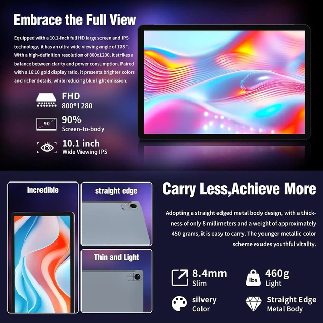 Планшет 10.1" Ekonavi UPad2 (4+8)/128ГБ 4G 2 SIM 8 ядер Android 14 7000mAh Сірий Б/В - зображення 3