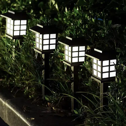 Солнечные садовые LED фонари "Домики" 6 шт Gardlov 25421 - уличные светильники на солнечной батарее для сада и двора - изображение 3