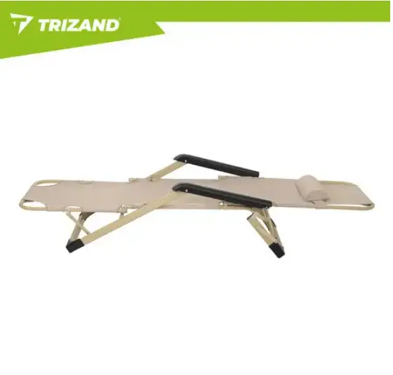 Складной садовый шезлонг TRIZAND 27553 с подушкой – стальной каркас, ткань Oxford 600D, для пляжа, дачи и отдыха - изображение 9