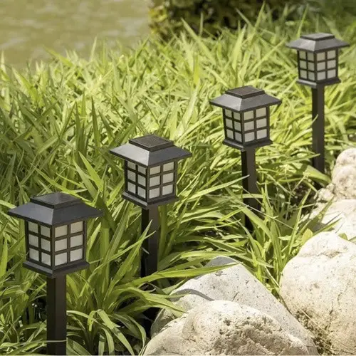 Солнечные садовые LED фонари "Домики" 6 шт Gardlov 25421 - уличные светильники на солнечной батарее для сада и двора - изображение 9