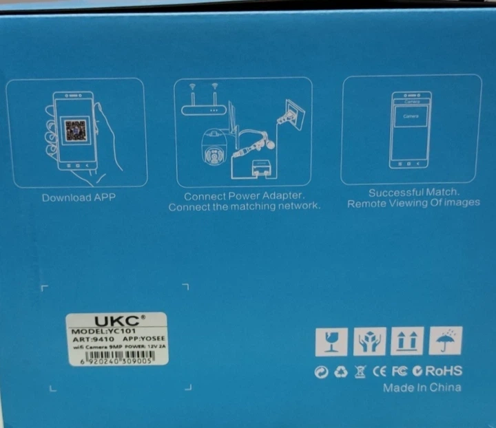 Wi-Fi IP камера YC101 з підтримкою YOOSEE, нічне бачення, віддалений перегляд, запис відео - изображение 4