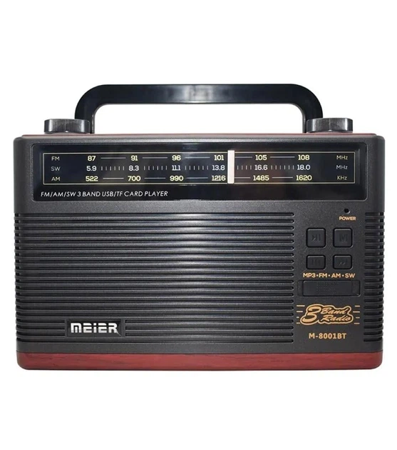 Радіоприймач акумуляторний bluetooth M 8001BT/9681/USB+SD fm - Фото 3 Радіоприймач акумуляторний bluetooth M 8001BT/9681/USB+SD fm - изображение 3