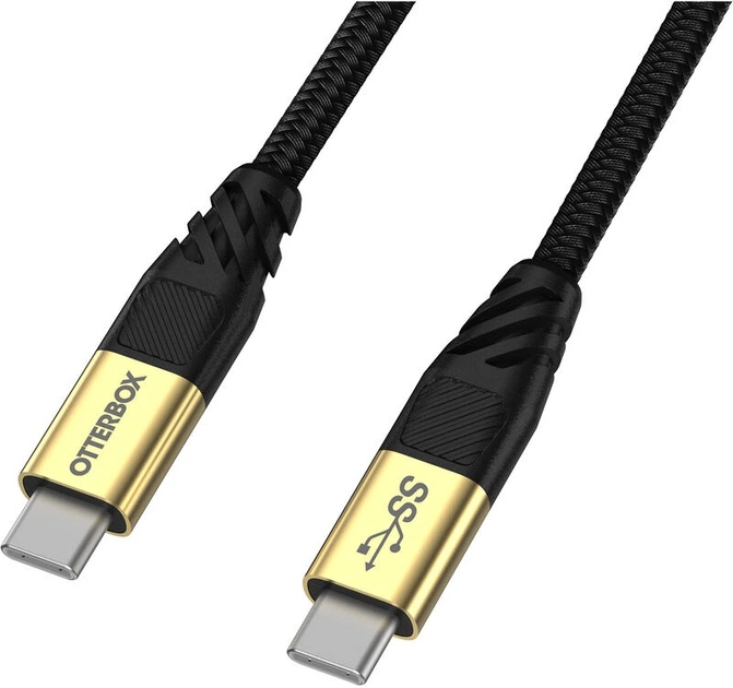 Кабель OtterBox Fast Charge & Data Transfer Premium USB-C to USB-C 3.2 Gen 1 1.8 m Black (78-80212) - Фото 1 Кабель OtterBox Fast Charge & Data Transfer Premium USB-C to USB-C 3.2 Gen 1 1.8 m Black (78-80212) - зображення 1