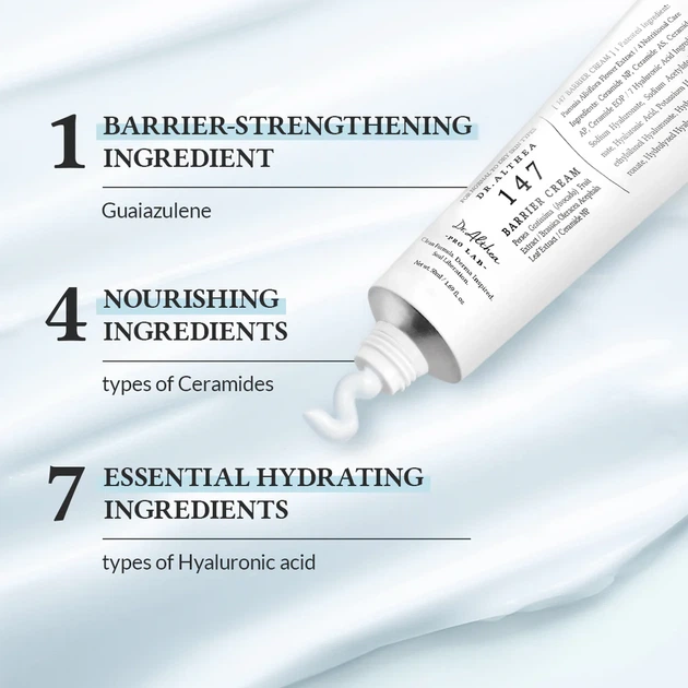 Заспокійливий бар'єрний крем для обличчя Dr. Althea 147 Barrier Cream з церамідами 50 мл - Фото 2 Заспокійливий бар'єрний крем для обличчя Dr. Althea 147 Barrier Cream з церамідами 50 мл - изображение 2