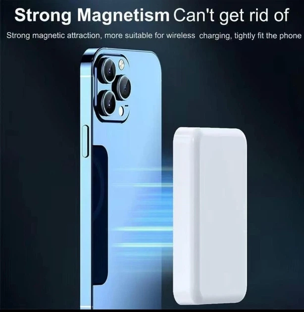 Магнітний Power Bank MagSafe , ємність 5000 mAh, бездротове заряджання, захист від перегріву та перезаряджання - зображення 5