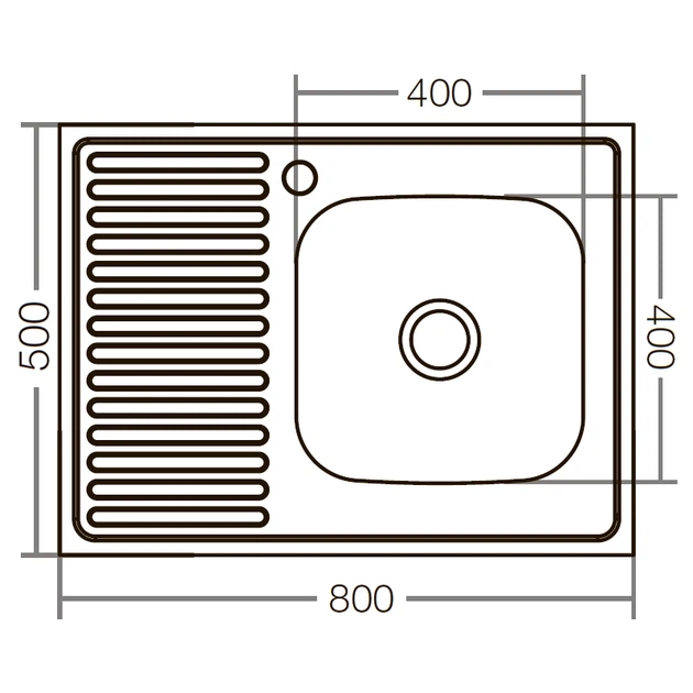 Кухонна мийка накладна Zerix Z8050R-04-160E (Satin) (ZX1615) (00149585) - зображення 2