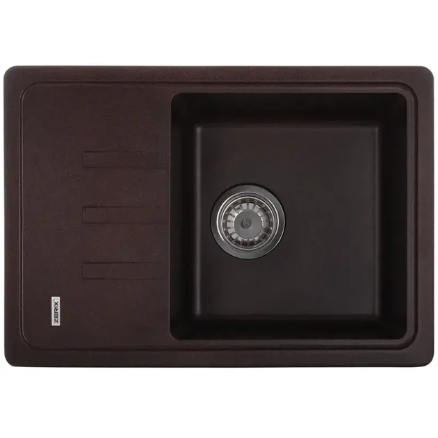 Мийка кухонна Zerix ZS-6243S-12 Коричнева (ZX4576) (00149709) - Фото 1 Мийка кухонна Zerix ZS-6243S-12 Коричнева (ZX4576) (00149709) - изображение 1