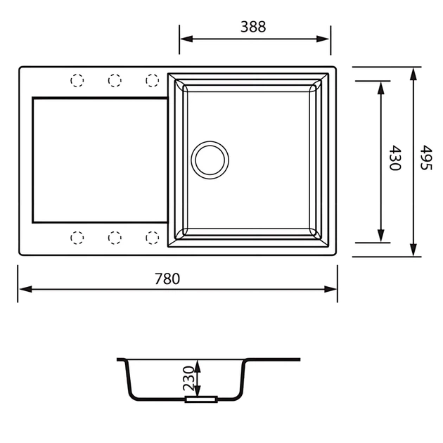 Мийка кухонна Zerix ZS-7950S-13 Графитная (ZX4585) (00149646) - изображение 2